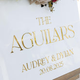 Personalized Gold Wedding Welcome Sign